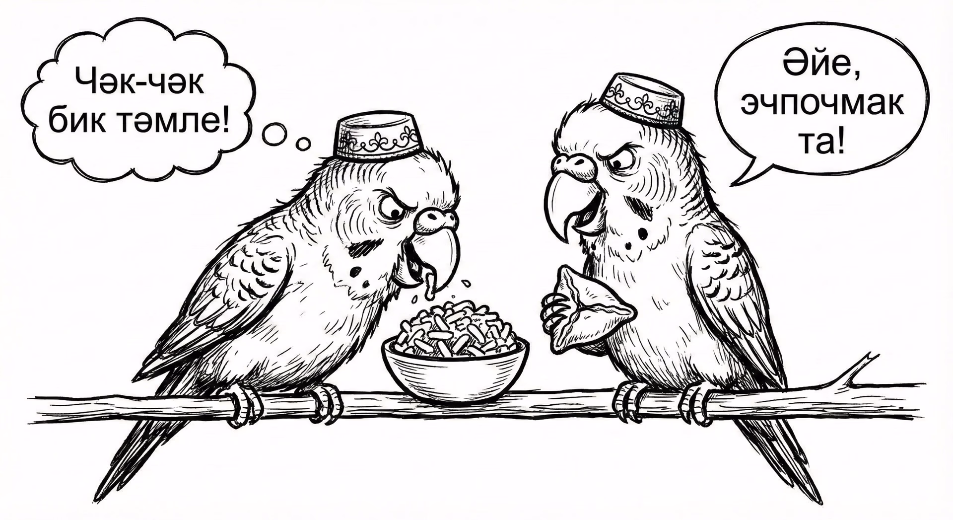 Попугаи-полиглоты, или Диалектная драма на жердочке